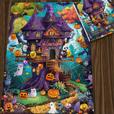 Puzzle en bois de maison dans les arbres Halloween 1000 piĂšces